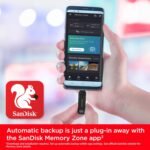 ذاكرة فلاش ميموري مزدوجة 128GB USB نوع C من سانديسك، أسود - SDDDC3-128G-GAM46​ - Image 4