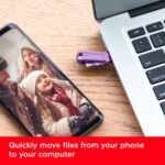 فلاش ميموري الترا دوال USB-C من سانديسك، لون لافندر، تصميم شامل، 400 ميجابت/ ثانية، 128 جيجابايت - Image 3